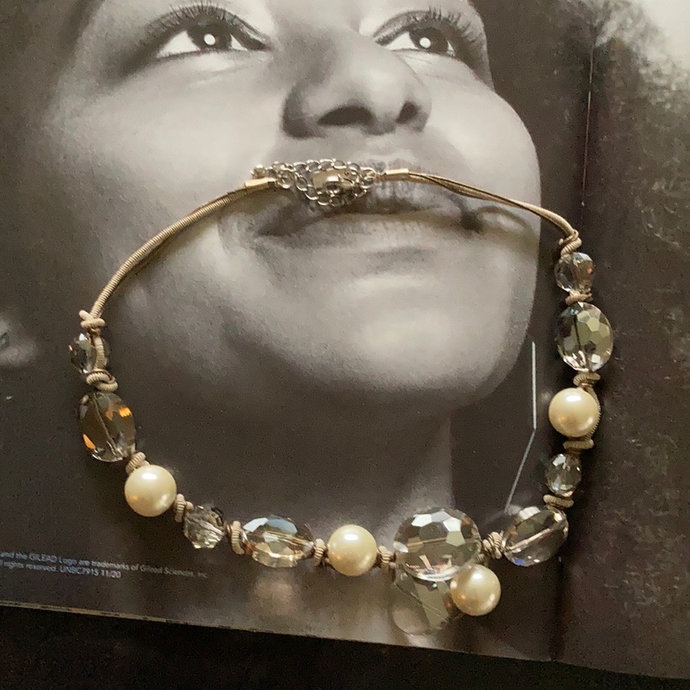 Deborah Grivas design pearl and topaz necklace